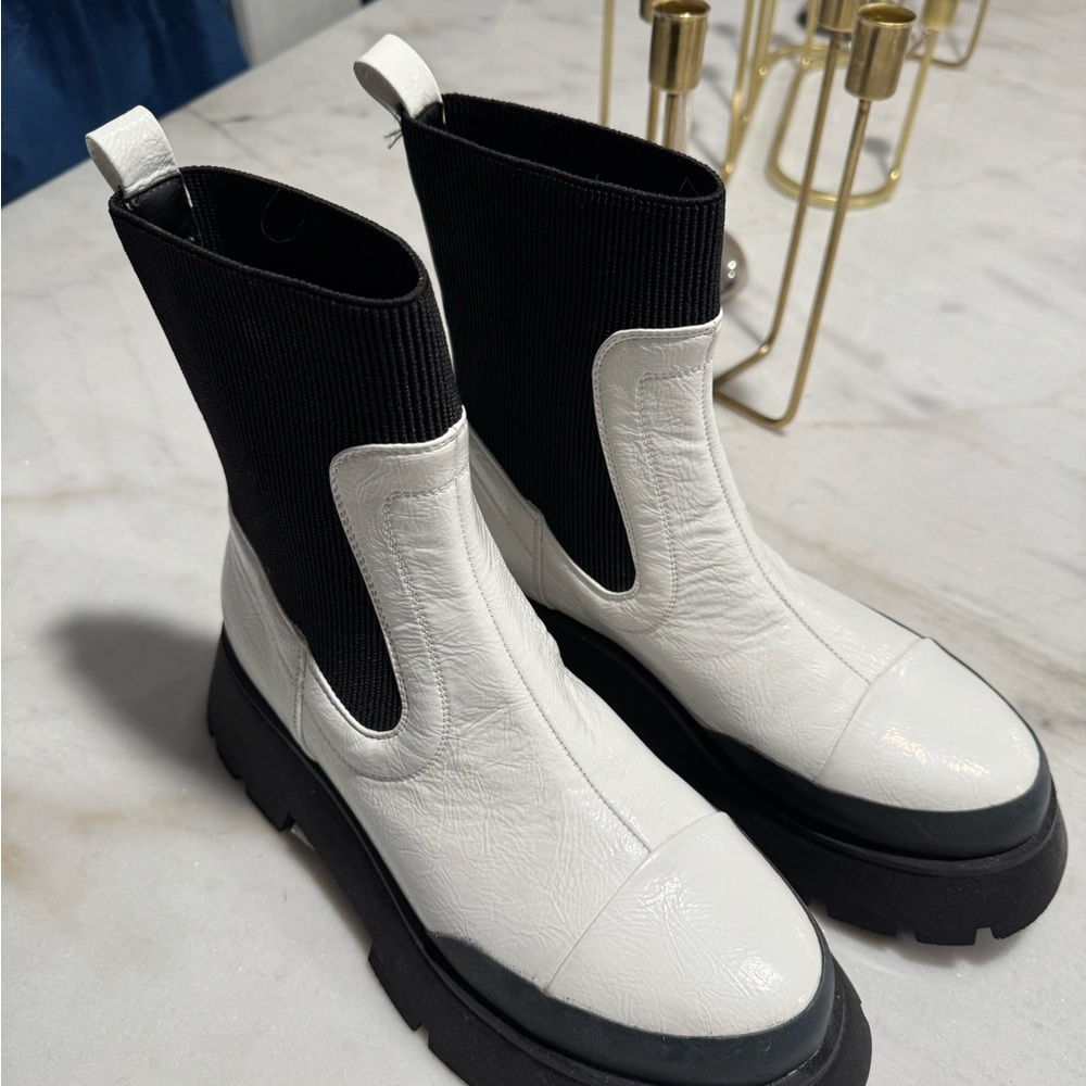 Stylish Black and White Women's Boots